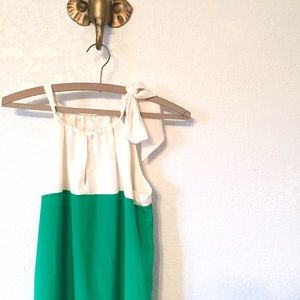 Off-White & Green Top